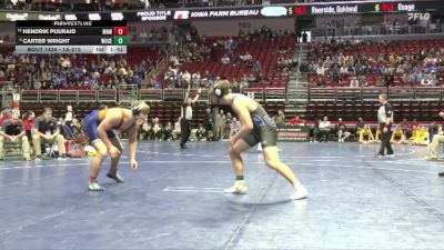 1A-215 lbs Quarterfinal - Hendrik Puuraid, Manson Northwest Webster vs Carter Wright, Woodbury Central