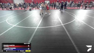 165 lbs Cons. Round 1 - Mason Martin, Wisconsin vs Conner Mannel, Wrestling Factory