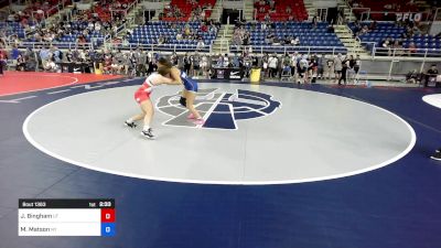 115 lbs Consi Of 64 #1 - Jackie Bingham, UT vs Makayla Matson, NY