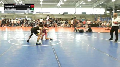 132 lbs Round Of 16 - Frank Leanza, LAW Blue - HSB vs Antonio Boni, Quest School Of Wrestling Black - HSB