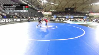 Girls 2A 120 lbs Champ. Round 2 - Linsey Ortega, Toppenish (Girls) vs Zuley Mendoza, Prosser (Girls)