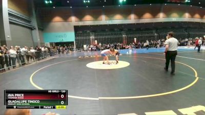 120 lbs Cons. Round 2 - Guadalupe Tinoco, Gridley High School vs Ava Price, Thunder Ridge