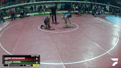 130 lbs Cons. Round 2 - Michael Rummel, Montana vs Limoni Matakaiongo, Utah