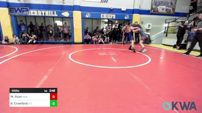 100 lbs Round Of 16 - Madison Ryan, Raw Wrestling Club vs Ryken Crawford, Owasso Takedown Club