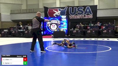 10U Boys - 49 lbs Cons. Semis - Christopher Allen, Oconomowoc Wrestling Club vs Ethan Spine, Floyd Wrestling Club