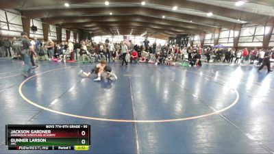 95 lbs Cons. Round 4 - Jackson Gardner, Sanderson Wrestling Academy vs Gunner Larson, JWC