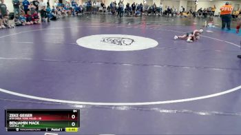 84 lbs Quarterfinals (8 Team) - Benjamin Mack, Sartell vs Zeke Geiser, NYM (New York Mills)