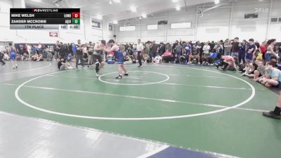 285 lbs 7th Place - Mike Welsh, Lumberyard Wrestling-HS vs Zander McCrobie, Aquinas-HS