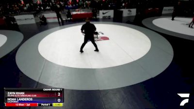 78 lbs Champ. Round 1 - Zayn Khan, Inland Elite Wrestling Club vs Noah Landeros, California