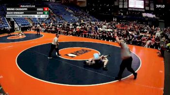 150 lbs Finals (8 Team) - Bruno Cassioppi, Rockton (Hononegah) vs Zach Stewart, Aurora (Marmion Academy)