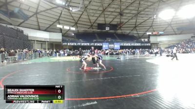 110 lbs Cons. Semi - Adrian Valdovinos, Toppenish USA Wrestling Club vs Beaudi Shaeffer, Othello Wrestling Club