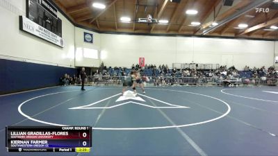 180 lbs Champ. Round 1 - Lillian Gradillas-Flores, Southern Oregon University vs Kiernan Farmer, Southwestern Oregon CC