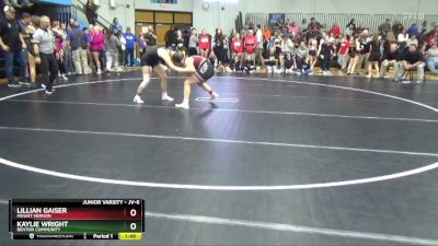 JV-6 lbs Round 3 - Kaylie Wright, Benton Community vs Lillian Gaiser, Mount Vernon