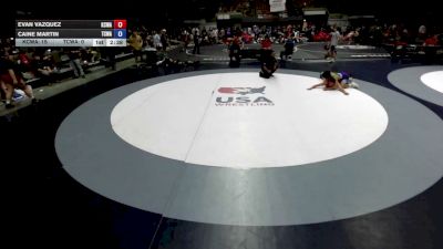 138 lbs Evan Vazquez, KCWA - Kern County Wrestling Association vs Caine Martin, TCWA - Tri-Counties Wrestling Association