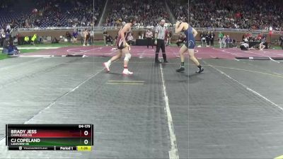 D4-175 lbs Quarterfinal - CJ Copeland, Lakeview HS vs Brady Jess, Charlevoix HS