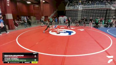 83 lbs Cons. Round 5 - Brayson Brummond, Windy City Wrestlers vs Kyson Haskell, Moorcroft Mat Masters Wrestling Club