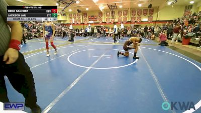 132 lbs Consolation - Benji Sanchez, Eufaula Ironheads Wrestling Club vs Jackson Lail, Chandler Takedown Club