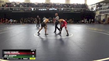 157 lbs Cons. Round 2 - Jett Johnson, Shasta College vs Mauro Vasquez, Santa Rosa Junior College