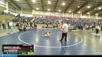 55 lbs Champ. Round 1 - Clay Bangerter, Wasatch Wrestling Club vs Brantley Welling, Evanston Elite Wrestling Club