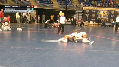 80 lbs 5th Place - Vincent Antonelli, Methacton vs Brady Loro, West Chester Rustin