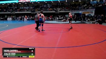 189 lbs Quarterfinal - Kaelan Vesel, Palmer High School vs Peter Campbell, South Anchorage High School