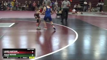 PW-11 lbs Quarterfinal - James Hartson, Dirty Bird Wrestling Club vs Isaiah Beaver, J-Hawks