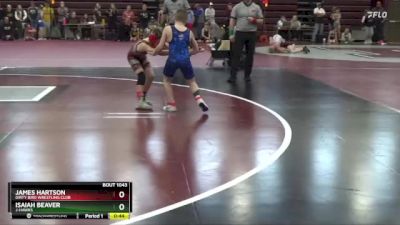 PW-11 lbs Quarterfinal - James Hartson, Dirty Bird Wrestling Club vs Isaiah Beaver, J-Hawks