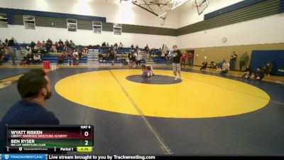 106 lbs Round 1 - Wyatt Risken, Liberty Warriors Wrestling Academy vs Ben Ryser, Big Cat Wrestling Club