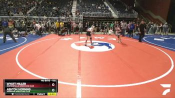 102 lbs Champ. Round 1 - Ashton Horning, Sheridan Wrestling Club vs Wyatt Miller, Diamondville Wrestling Club