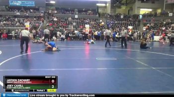 100 lbs Quarterfinal - Joey Cahill, Moen Wrestling Academy vs Jayden Zachary, Sebolt Wrestling Academy