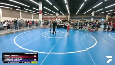 100 lbs Quarterfinal - Hailey Delgado, NXT Level Wrestling Academy vs Cordelia Martinez, Takedown-City Wrestling