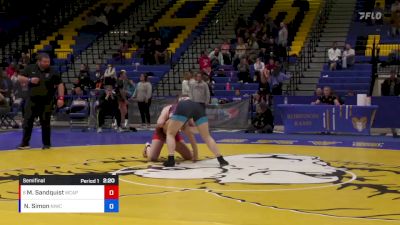 76 lbs Semifinal - Madison Sandquist, Rise RTC vs Naomi Simon, Northeast Iowa Wrestling Club