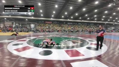 105 lbs Cons. Round 1 - Benjamin Hanson, Lennox Youth Wrestling vs Ryker Heckler, Sidney Wrestling Club