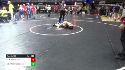 135 lbs Round Of 32 - Brenton Myers, Youngsville vs Shawn Verdecchio, Chichester