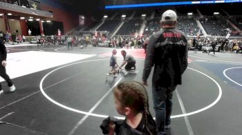 43 lbs Round Of 16 - Blake Hackbarth, Bozeman WC vs Brynn Peterson, Athlos Wrestling