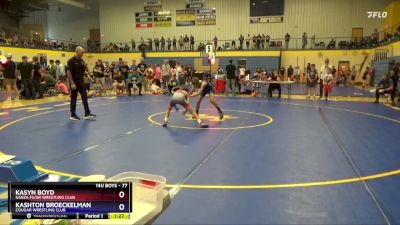 77 lbs 5th Place Match - Kasyn Boyd, Kanza FS/GR Wrestling Club vs Kashton Broeckelman, Cougar Wrestling Club