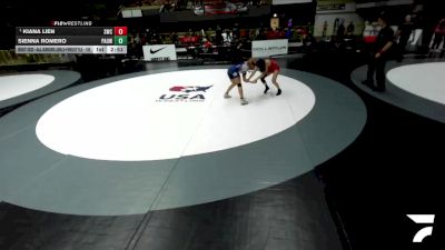 Quarters - Kiana Lien, Sunnyvale Wrestling Club vs Sienna Romero, Panthers Academy Of Wrestling