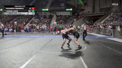 150 lbs Champ. Round 1 - Aubree Lewis, Bobcat Wrestling Club vs Elizabeth Diederich, Jr Wildcats