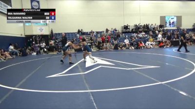 110 lbs Cons. Semi - Telsarina Walter, Eastern Oregon University (OR) vs Mia Navarro, Menlo College