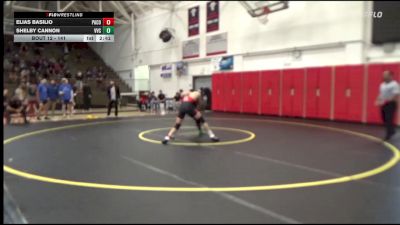 141 lbs Champ. Round 1 - Shelby Cannon, Victor Valley College vs Elias Basilio, Palomar College