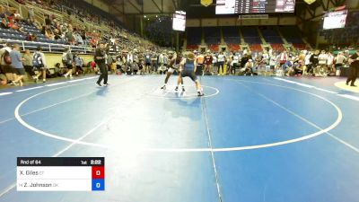 175 lbs Rnd Of 64 - Xavier Giles, CT vs Zylan Johnson, OK