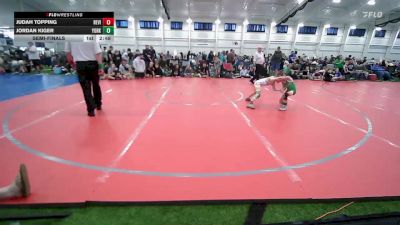 55 lbs Semifinal - Judah Topping, Revival Pink-EL vs Jordan Kiger, Yorktown Wrestling Club-EL