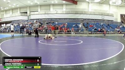 75 lbs Round 1 (6 Team) - Griffin Johanson, Webo Wrestling Club vs Jonah Martinez, Chesterton Wrestling Club