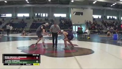 184 lbs Champ. Round 1 - Ryan Bihasa-Lenahan, University Of Scranton vs Justin Hopman, Centenary University (New Jersey)