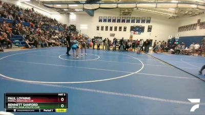 113-126 lbs Round 2 - Paul Loyning, Powell Wrestling Club vs Bennett Sanford, Greybull Basin Athletic Club