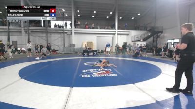 75 lbs Cons. Quarters - Brady Jacobs, Michigan West Wrestling Club vs Cole Lebec, SHWA