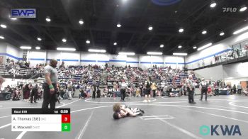 58/61 lbs Rr Rnd 2 - Ayden Thomas (58), OKC Saints Wrestling vs Korey Maxwell, Choctaw Ironman Youth Wrestling
