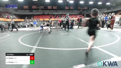67 lbs 3rd Place - Keaton Dube, Mustang Bronco Wrestling Club vs Jonah Farley, Team Guthrie Wrestling