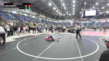 94 lbs Quarterfinal - Alaina Wilmoth, CWC Thunder vs Payton Schroeder, Top Notch