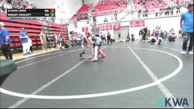75-80 lbs Rr Rnd 3 - Alaura Lewis, Noble Takedown Club vs Kinsley Kaulaity, Chickasha Youth Wrestling